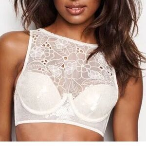 Victoria secret dream angels petal sequin high neck balconett